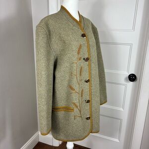 Kitz-Pichler Vintage Embroidered Boiled Wool Jacket US 18